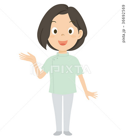 介護士　介護福祉士　女性　イラスト 36692569