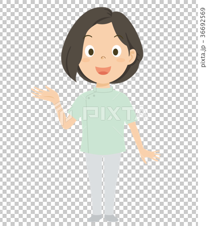 介護士　介護福祉士　女性　イラスト 36692569
