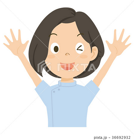 介護士 介護福祉士 女性 イラストのイラスト素材