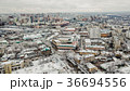 aerial view of winter city 36694556