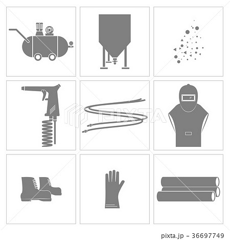 Sandblasting and equipment tools icon 36697749