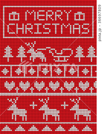 Christmas knit pattern vector design Christmas knit pattern vector design 36697809