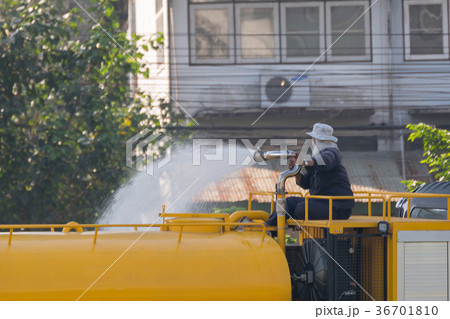 Watering the lawn 36701810
