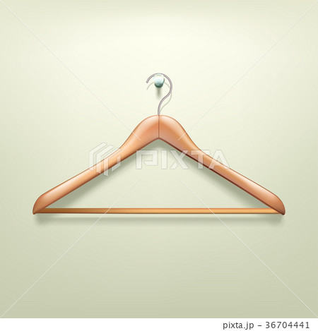 wooden hanger with shadow 36704441