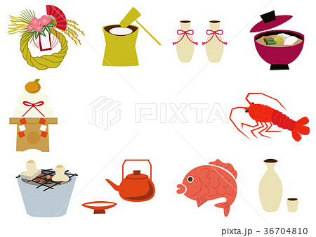 和柄のアイコン。吉祥のアイコン。縁起物のアイコン。 36704810