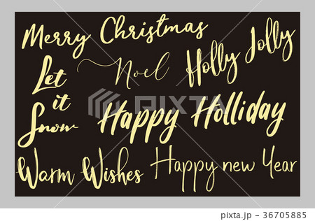New Year and Merry Christmas decorative 36705885