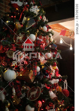 Feast of Christmas. Beautifully decorated house Feast of Christmas. Beautifully decorated house 36706500