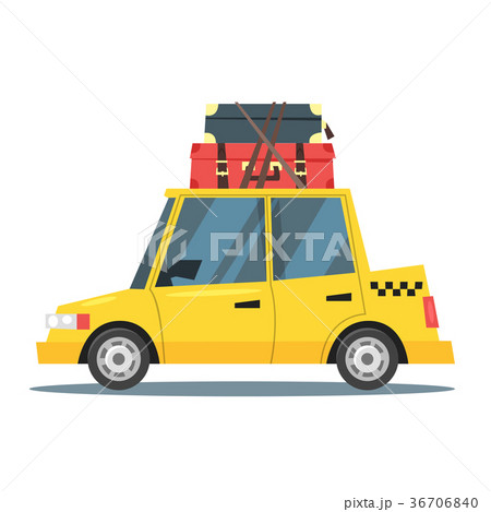 taxi car with suitcases taxi car with suitcases 36706840