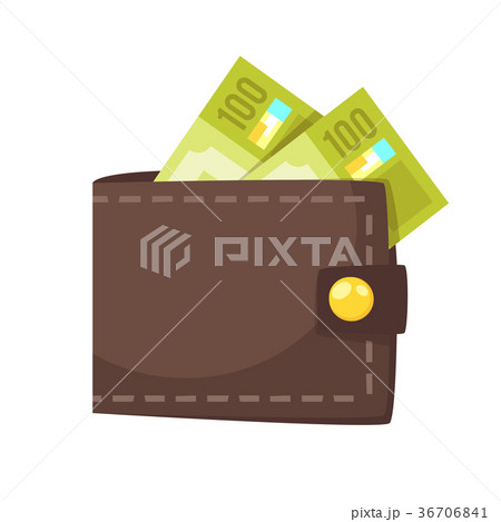 illustration of wallet with money illustration of wallet with money 36706841