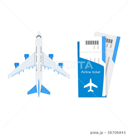 plane with airline tickets. plane with airline tickets. 36706843