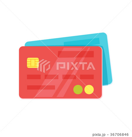 illustration of credit card illustration of credit card 36706846