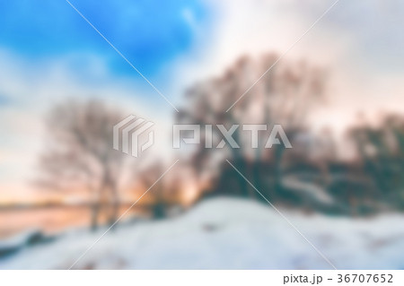 Winter landscape - blurred image 36707652