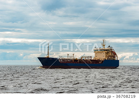 Blue cargo tanker ship Blue cargo tanker ship 36708219