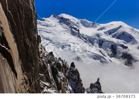 Mont Blanc massif in the French Alps 36708375
