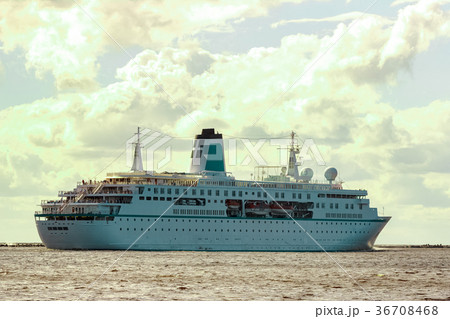 White cruise liner in city White cruise liner in city 36708468