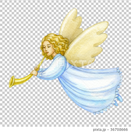 Watercolor christmas angel. Watercolor christmas angel. 36708666