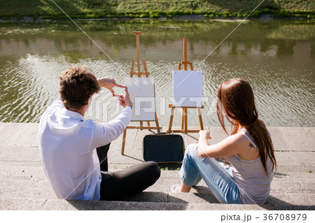 Break artist city admire start landscape concept. 36708979