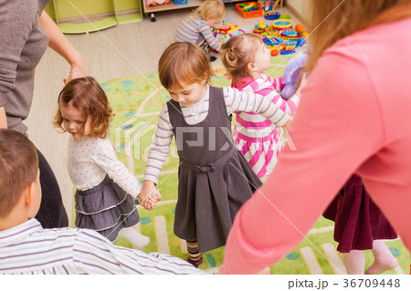 Group of little children dancing  36709448