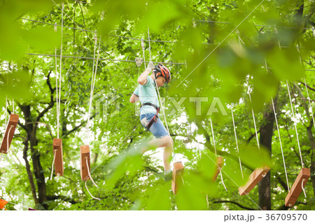 Child in a adventure playground Child in a adventure playground 36709570