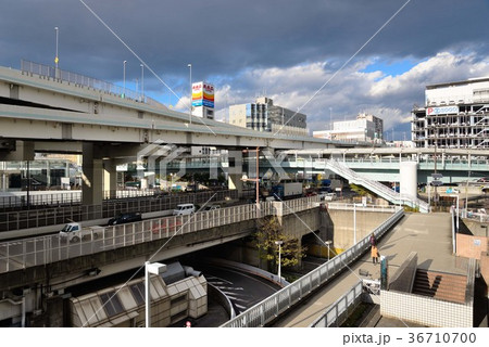 首都高速横羽線金港ジャンクション周辺の景色 首都高速横羽線金港ジャンクション周辺の景色 36710700