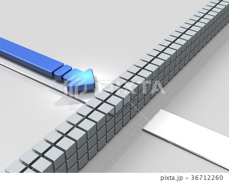 進路妨害を表すアブストラクト3DCGイラスト 36712260