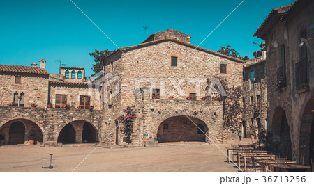 Medieval street of Monells, Spain Medieval street of Monells, Spain 36713256