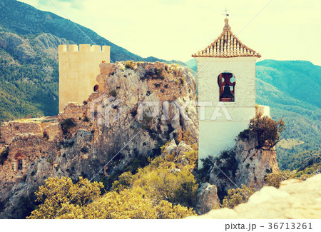 view on guadalest castle view on guadalest castle 36713261
