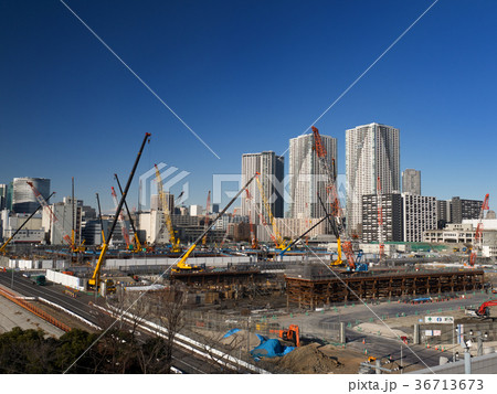晴海埠頭の工事現場 36713673