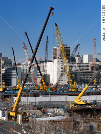 晴海埠頭の工事現場 36713689