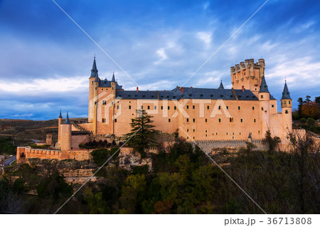 twilight view of Alcazar of Segovia twilight view of Alcazar of Segovia 36713808