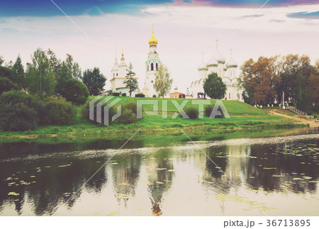 Kremlin (Cathedral) Square at sunny day in Vologda, Russia Kremlin (Cathedral) Square at sunny day in Vologda, Russia 36713895