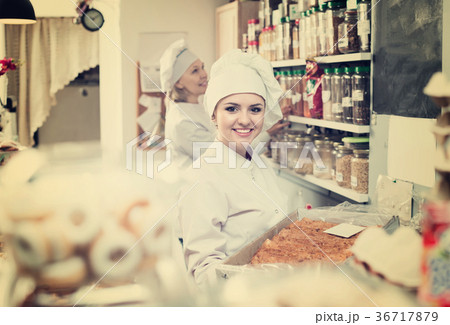 Two female sellers in confectionery 36717879