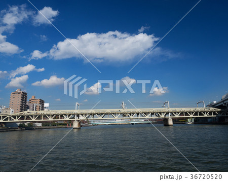 隅田川 東武鉄道隅田川橋梁 隅田川 東武鉄道隅田川橋梁 36720520