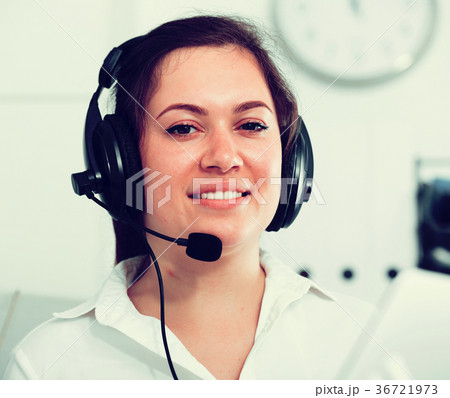Woman working at call-center 36721973