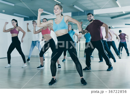 People training at dance class 36722856