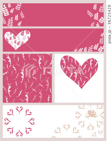 バレンタインデー　カードセット（テキスト無し） 36725429