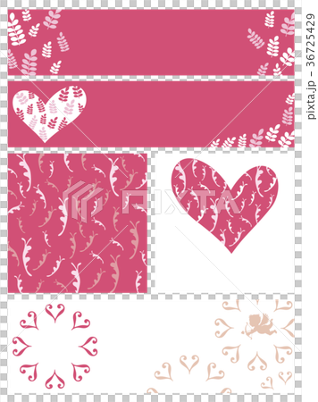 バレンタインデー　カードセット（テキスト無し） 36725429