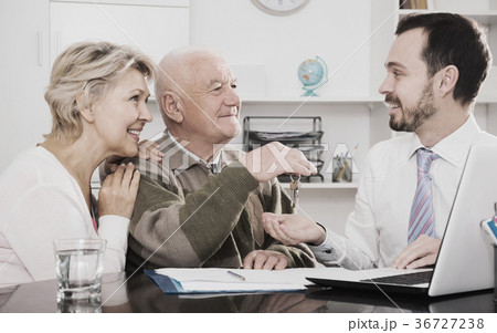 Couple selling house in bank 36727238