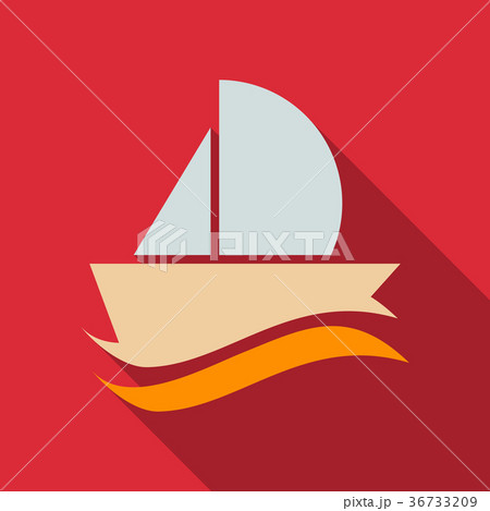 yacht vector icon in flat style with shadow yacht vector icon in flat style with shadow 36733209