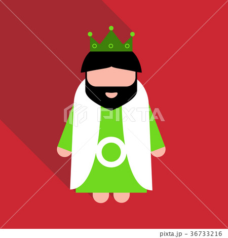 Flat icon with shadow Man shepherd Flat icon with shadow Man shepherd 36733216