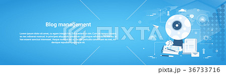 Blog Management Web Horizontal Banner With Copy 36733716