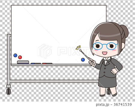 ホワイトボードの前に立つ女性 小物あり ホワイトボードの前に立つ女性 小物あり 36741539