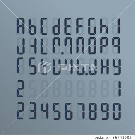 A realistic electronic alphabet from A to Z A realistic electronic alphabet from A to Z 36741602