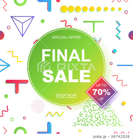 Sale banner template design. Vector illustration. 36742026