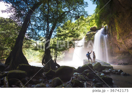 Couple travel at Haew suwat waterfall 36742175
