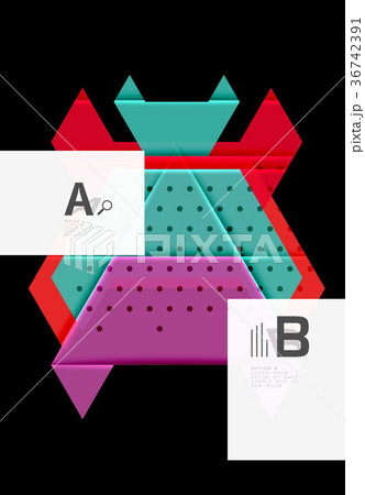 Color triangles background design 36742391