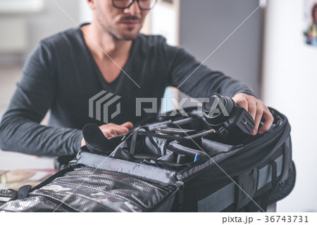 Man arm laying appliance in case Man arm laying appliance in case 36743731