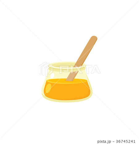 Flat icon of sugaring paste, sugar waxing concept 36745241