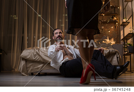 Loving couple are ready for intimacy after date Loving couple are ready for intimacy after date 36745248