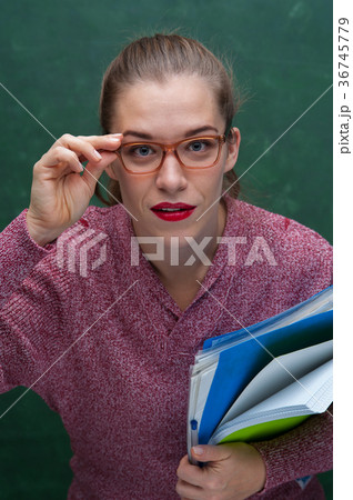 Portrait of beautiful student girl Portrait of beautiful student girl 36745779